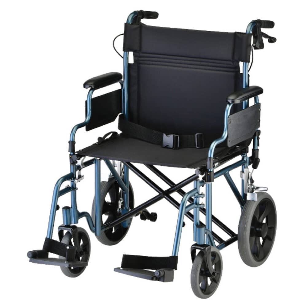 Heavy Duty Transport Chair with Hand Brakes - 22