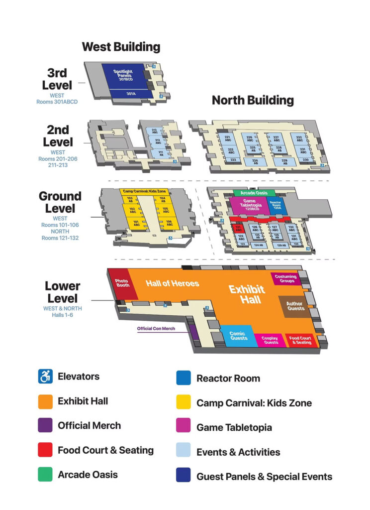 Fan Fusion 2025 Map of all floors